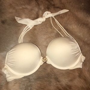 Victoria Secret White Push Up Swim Top